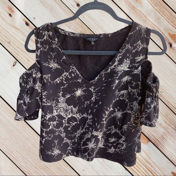 Lucky Brand cold shoulder top - Picture 1 of 4